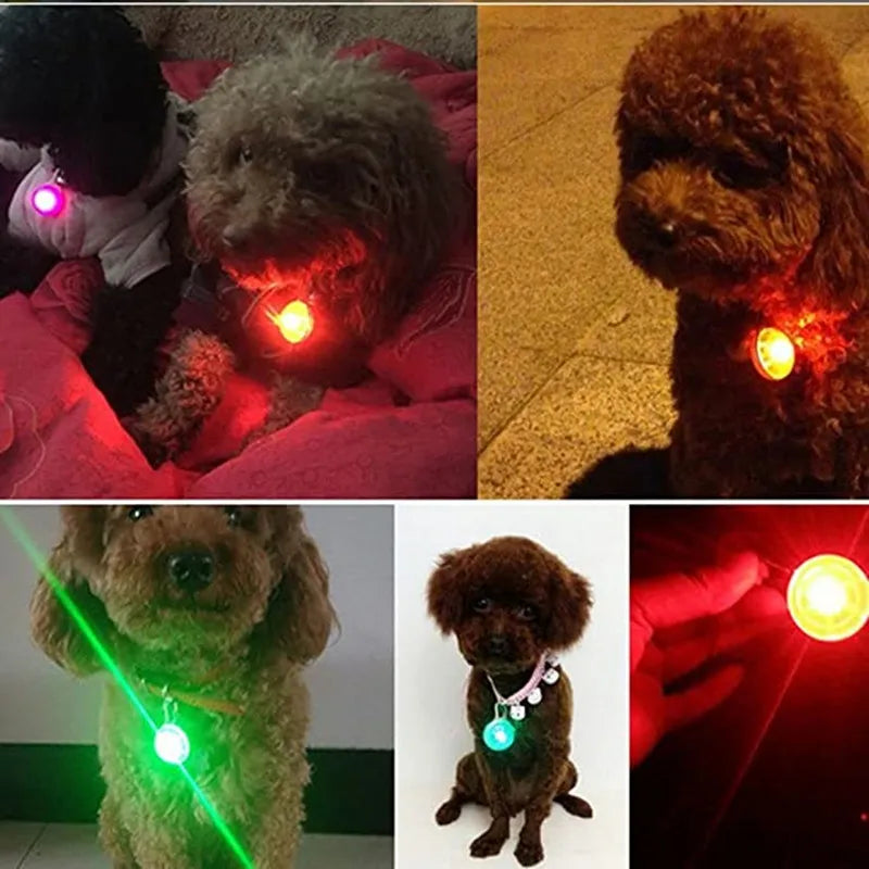 Bright LED Pet Collar Pendant – Keep Your Dog or Cat Safe at Night