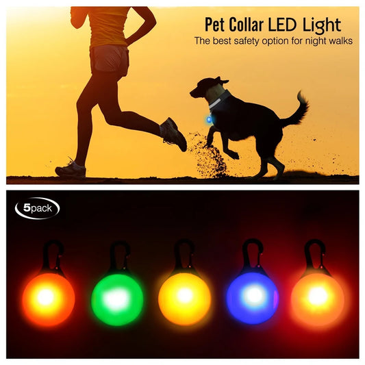 Bright LED Pet Collar Pendant – Keep Your Dog or Cat Safe at Night