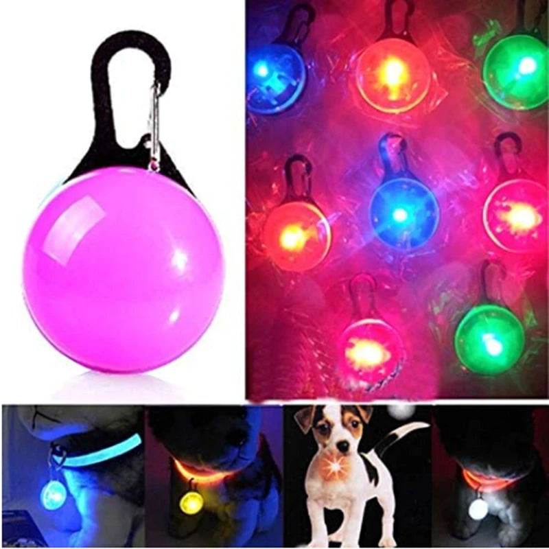 Bright LED Pet Collar Pendant – Keep Your Dog or Cat Safe at Night