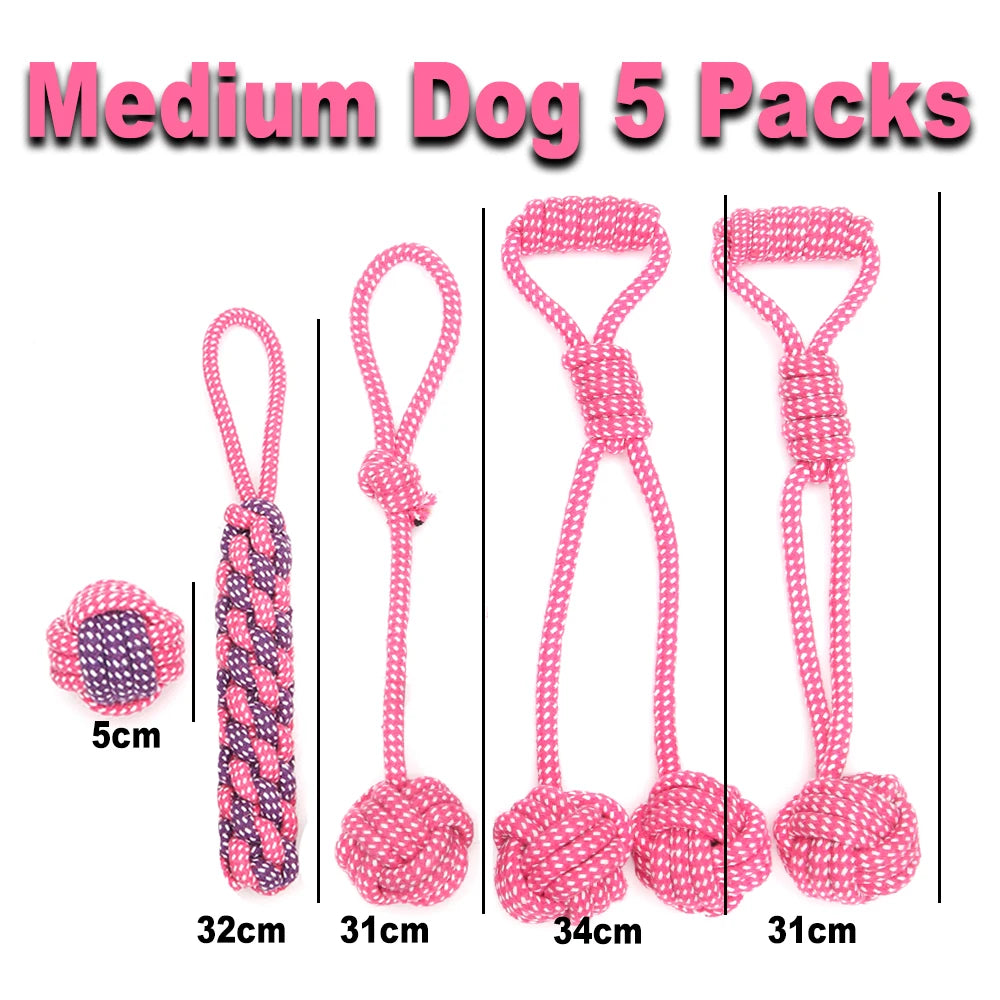 Ultimate Interactive Dog Toy Bundle – Durable Chew Ropes & Balls for Happy, Healthy Teeth