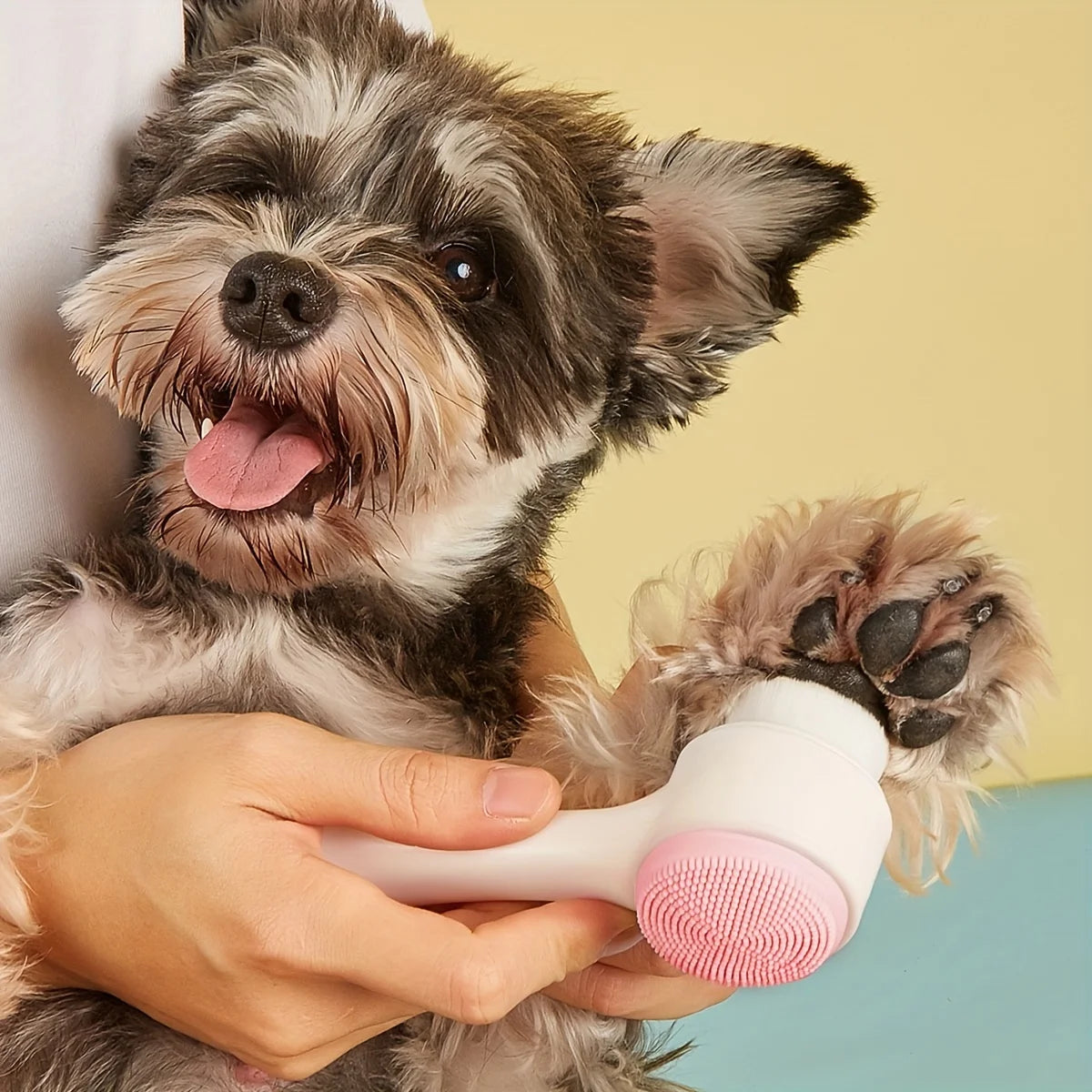 2-in-1 Silicone Paw Cleaner & Grooming Brush – Keep Your Dog's Paws Pristine!