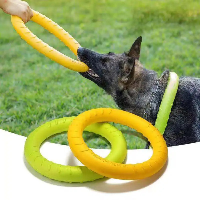 Durable Dog Flying Disk & Training Ring – Interactive, Anti-Bite, Floating Toy for Aggressive Chewers