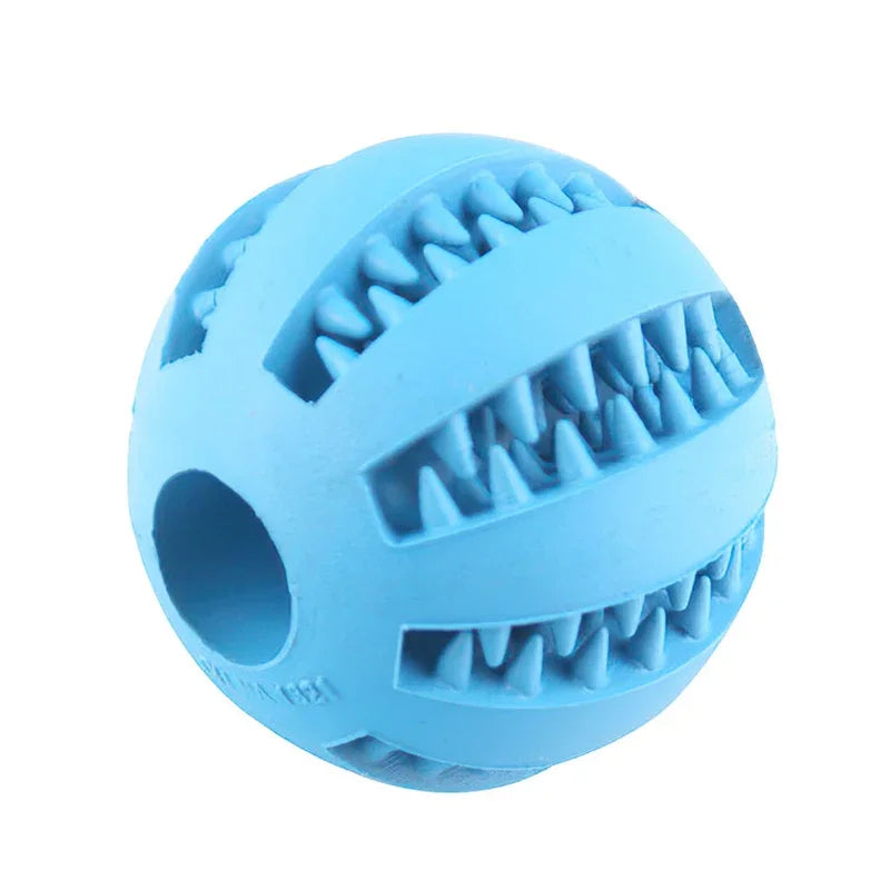 Interactive Dog Ball Toy – Elastic Rubber Chew Toy for Small Dogs, Tooth Cleaning & Food Dispensing Accessory