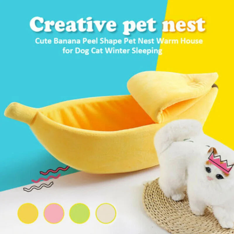 Charming Banana Cat Bed – The Funniest, Cutest, and Warmest Portable Pet Haven