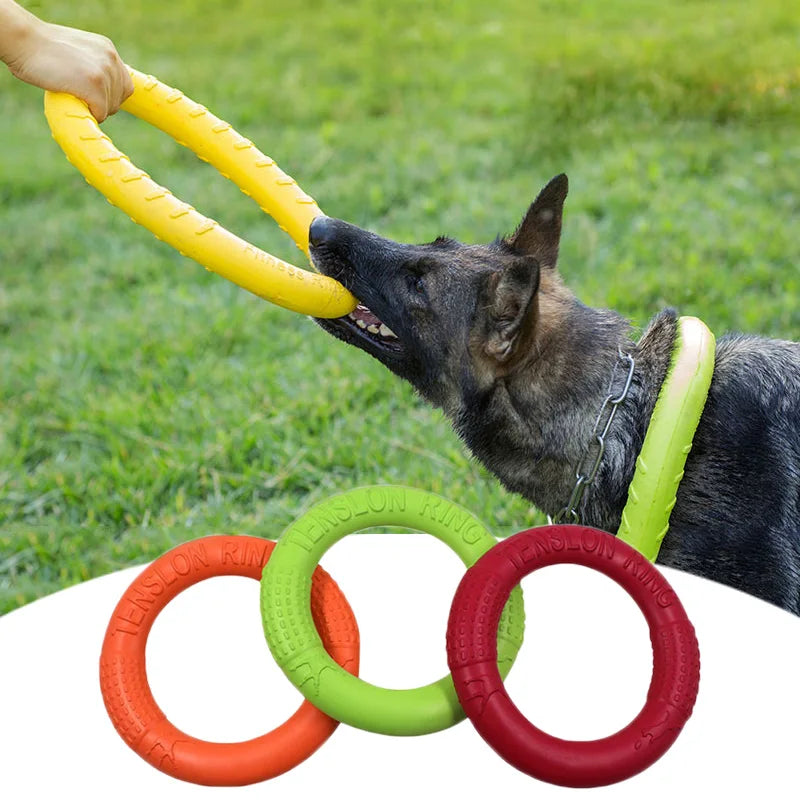 Durable Dog Flying Disk & Training Ring – Interactive, Anti-Bite, Floating Toy for Aggressive Chewers