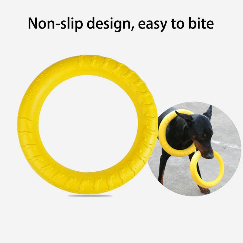 Durable Dog Flying Disk & Training Ring – Interactive, Anti-Bite, Floating Toy for Aggressive Chewers