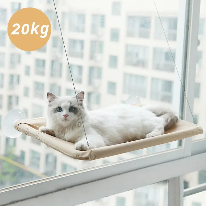 Comfortable 20KG Hanging Cat Hammock - Window Seat & Climbing Frame for Happy Kittens | Durable & Easy-to-Mount Pet Bed