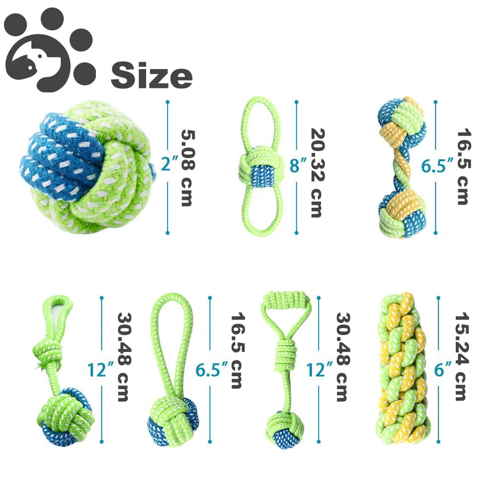 Ultimate Interactive Dog Toy Bundle – Durable Chew Ropes & Balls for Happy, Healthy Teeth