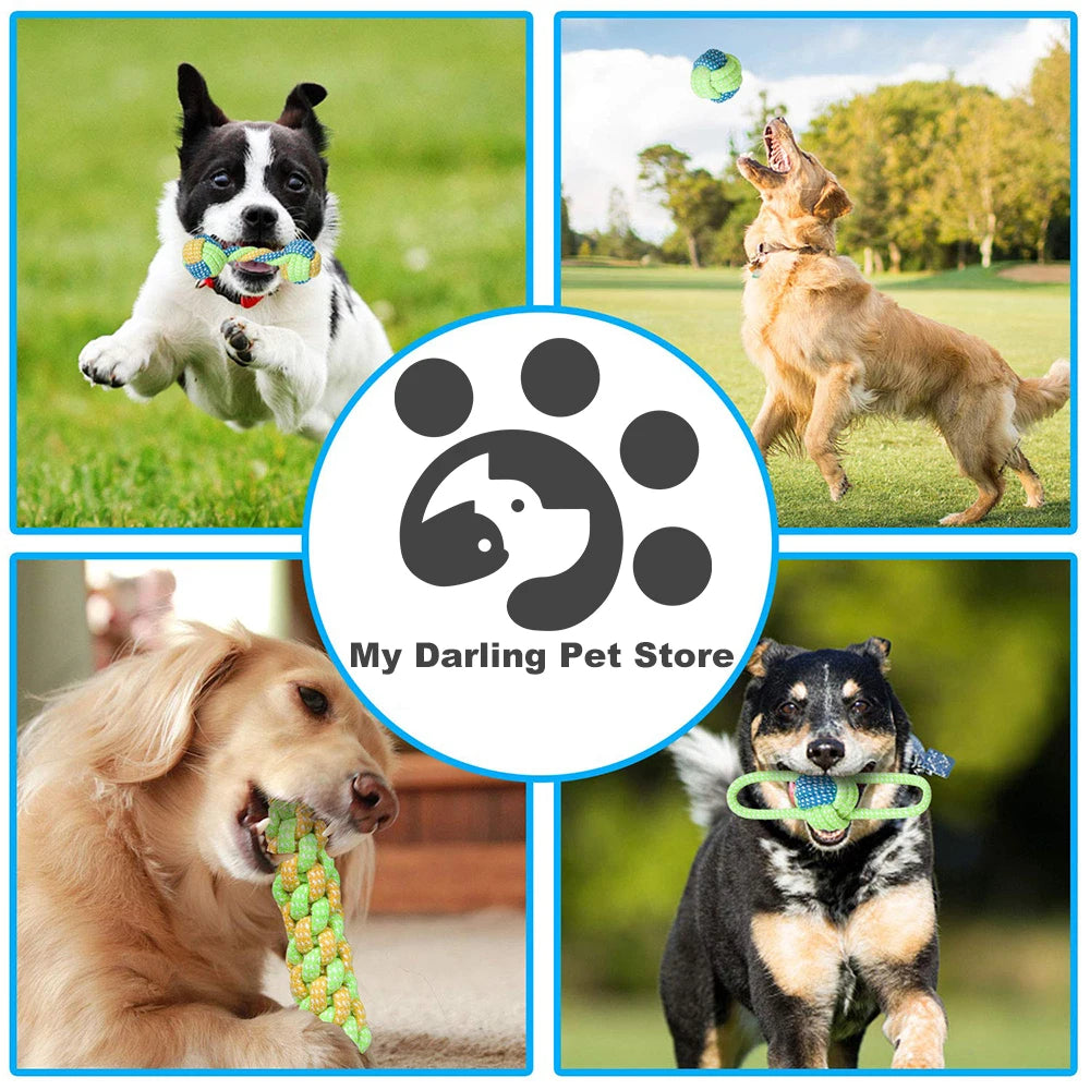 Ultimate Interactive Dog Toy Bundle – Durable Chew Ropes & Balls for Happy, Healthy Teeth